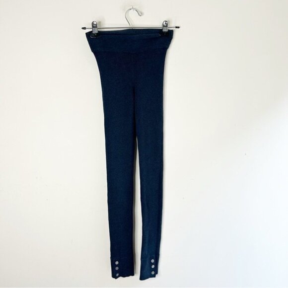 Aritzia Tna Women's Knit Leggings Y2k 2000s Navy Blue Size Small Cozy Neutral - Picture 4 of 14